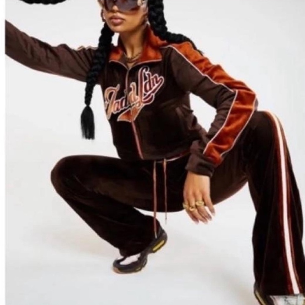 Jaded London Velour Track Jacket